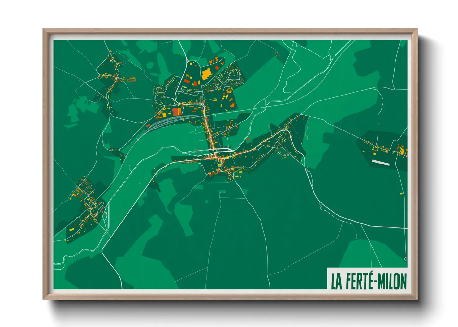 Une affiche de carte sur La Ferté-Milon