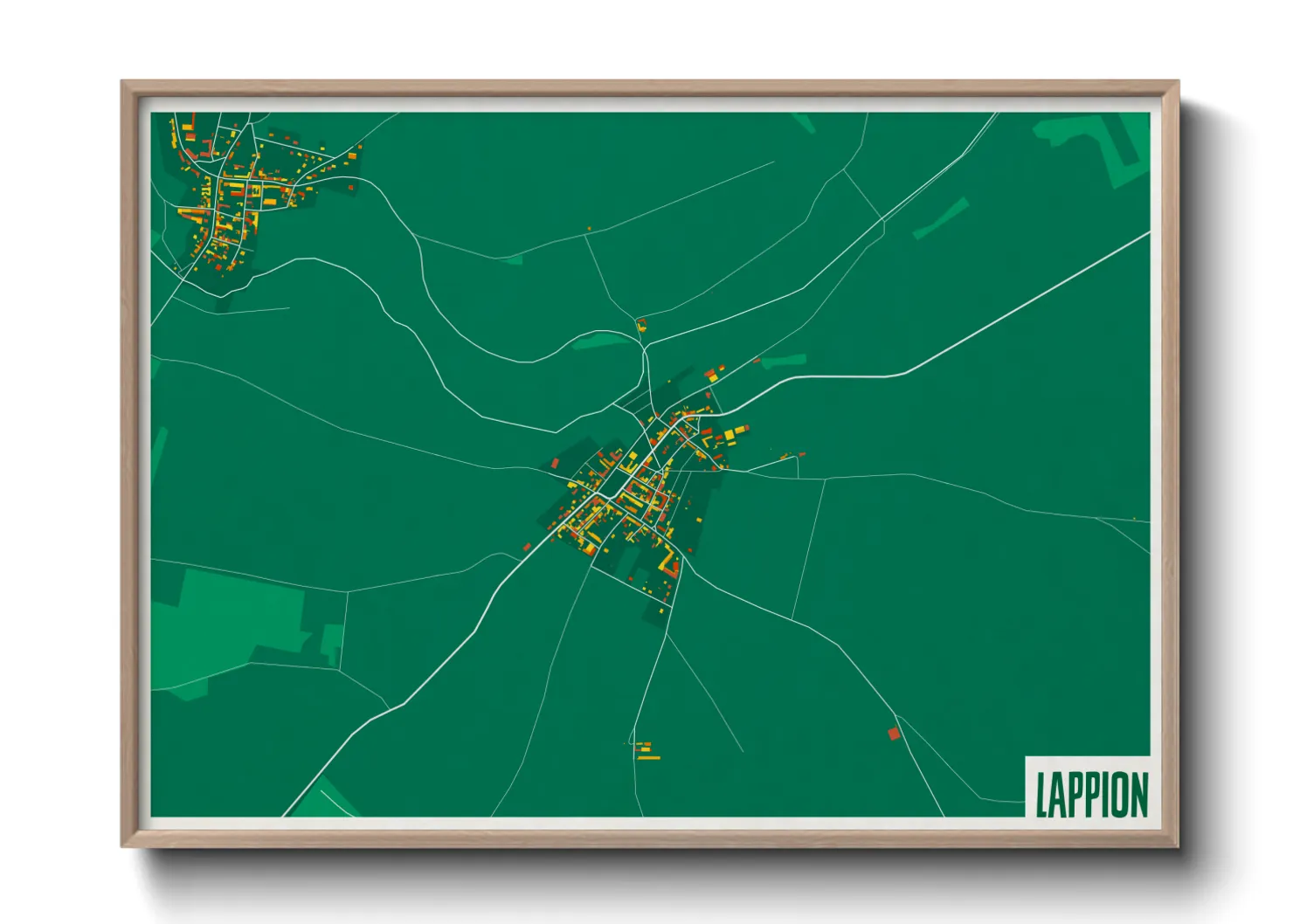 Une affiche de carte sur Lappion