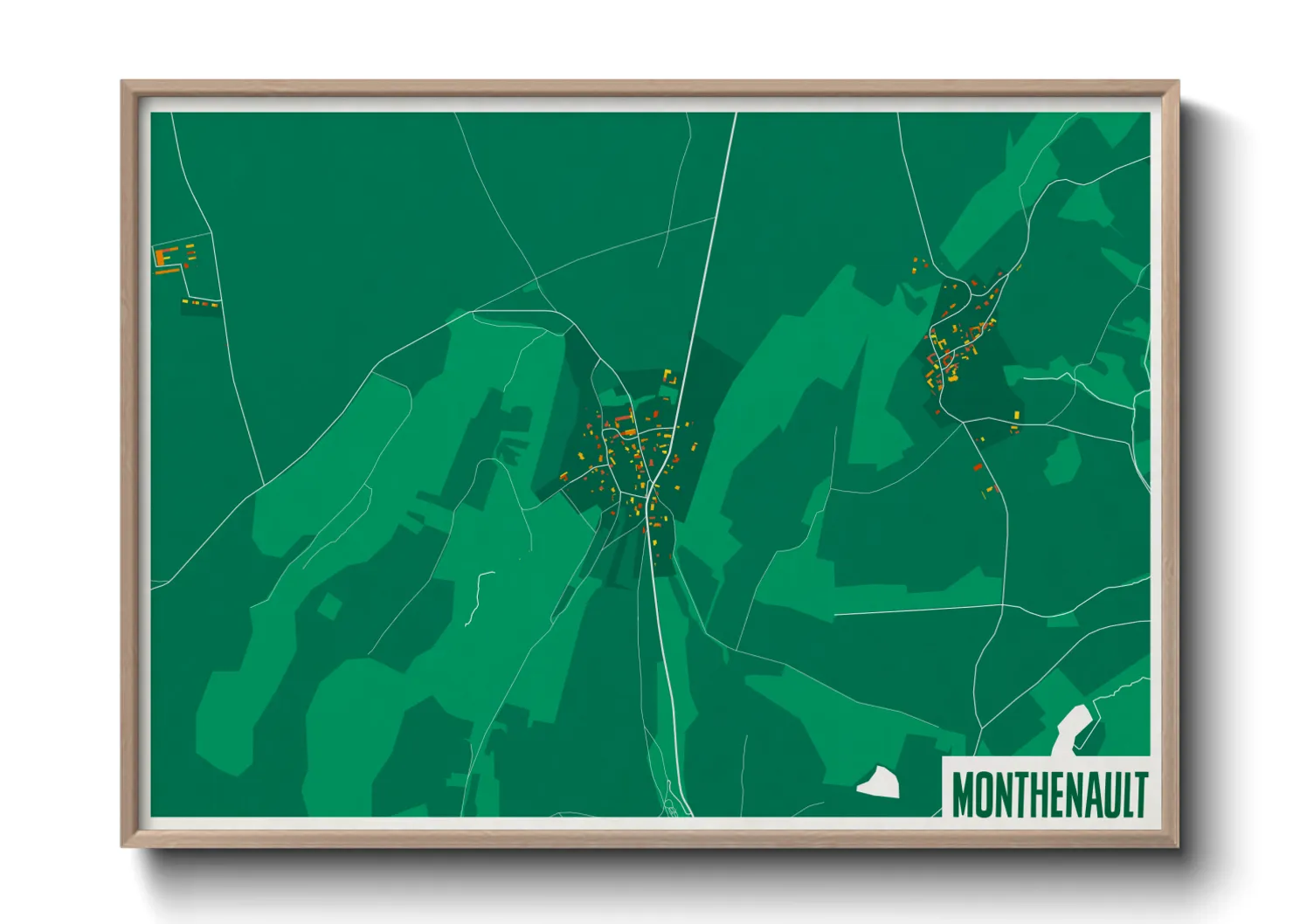 Une affiche de carte sur Monthenault