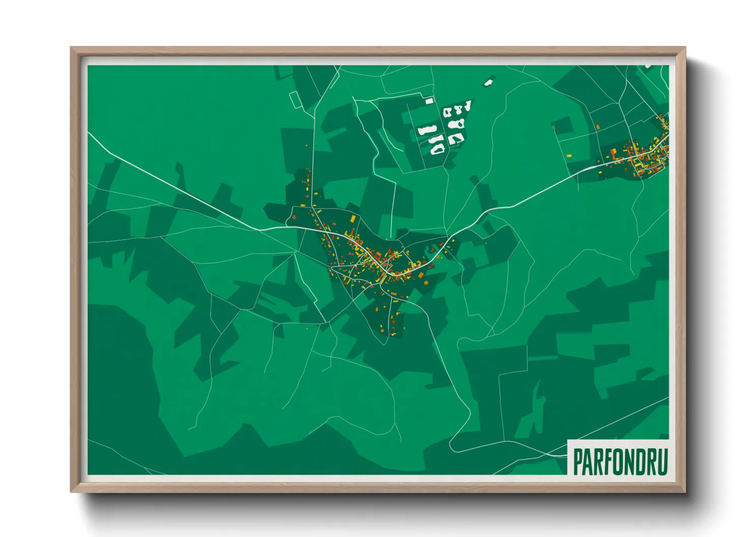 Une affiche de carte sur Parfondru