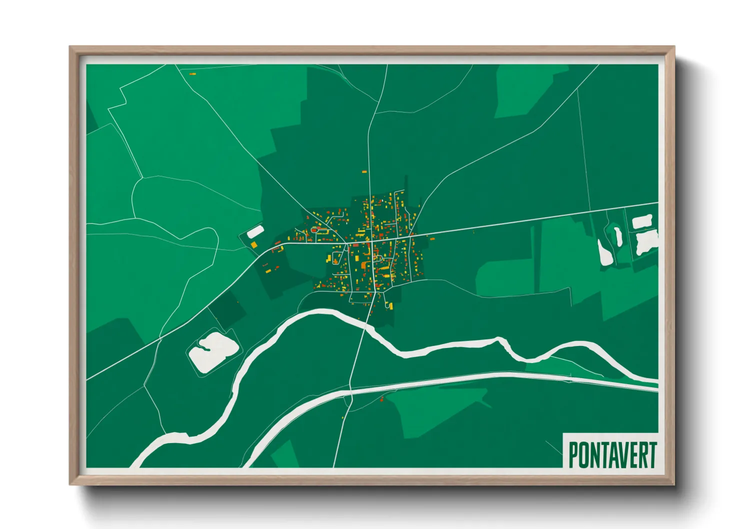 Une affiche de carte sur Pontavert