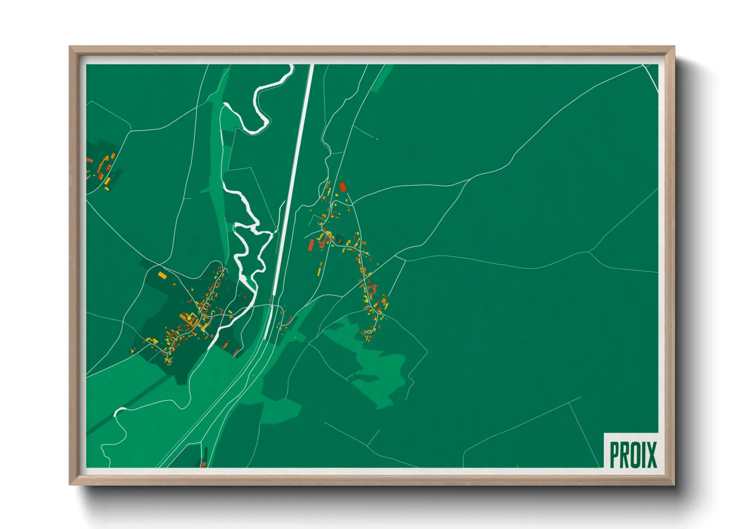 Une affiche de carte sur Proix