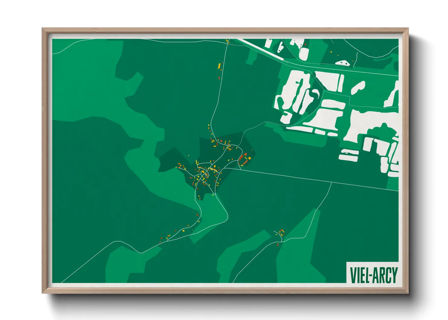 Une affiche de carte sur Viel-Arcy