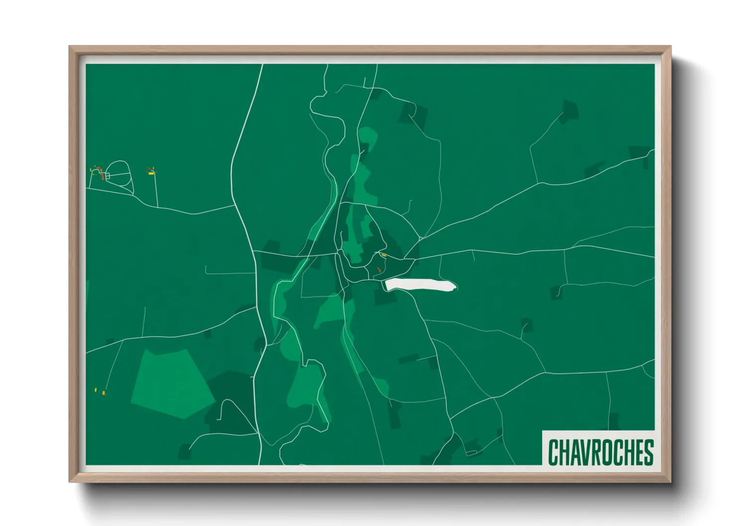 Une affiche de carte sur Chavroches