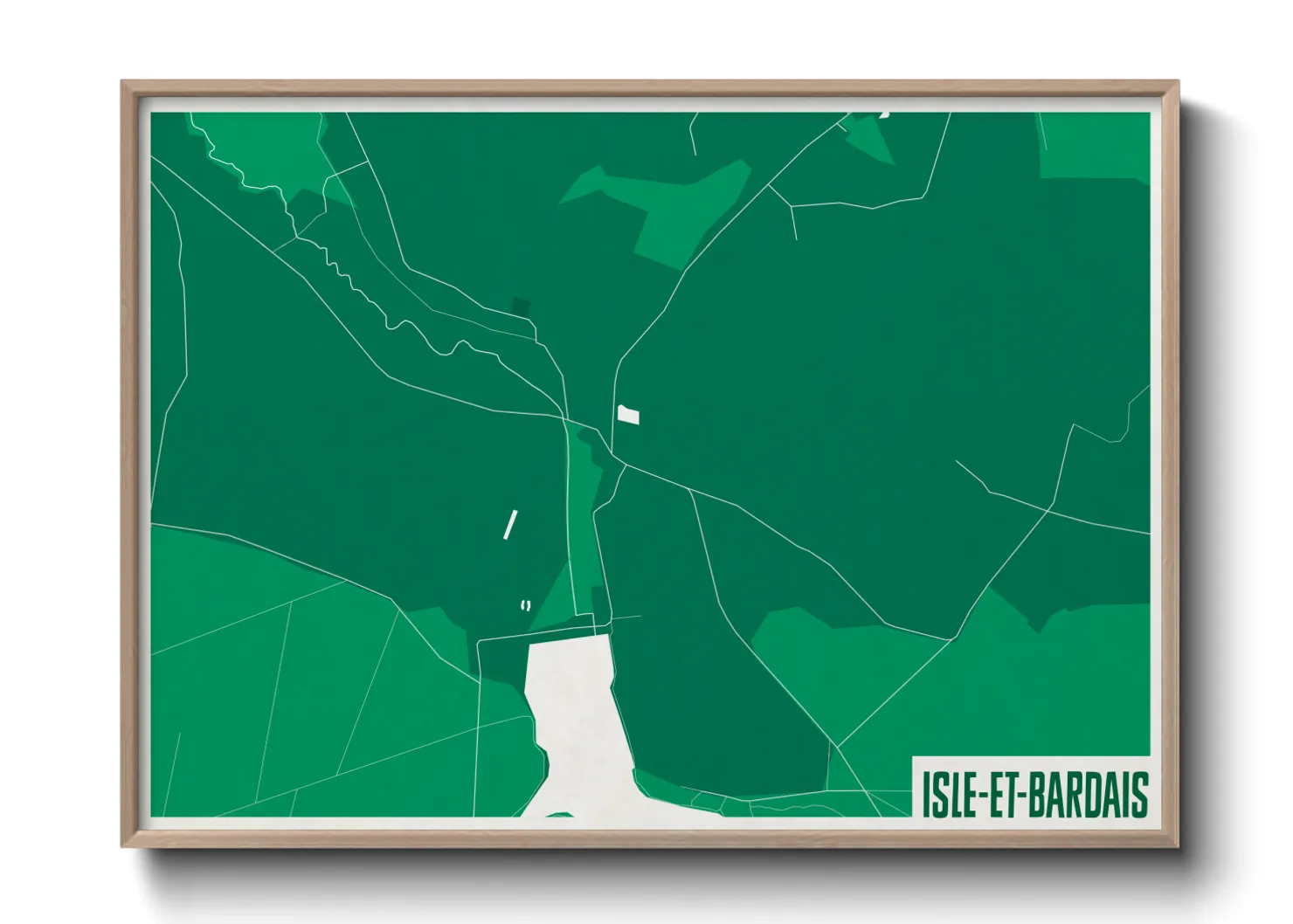 Une affiche de carte sur Isle-et-Bardais