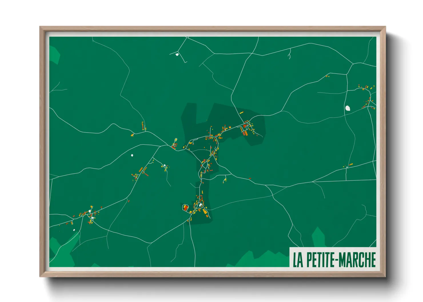 Une affiche de carte sur La Petite-Marche