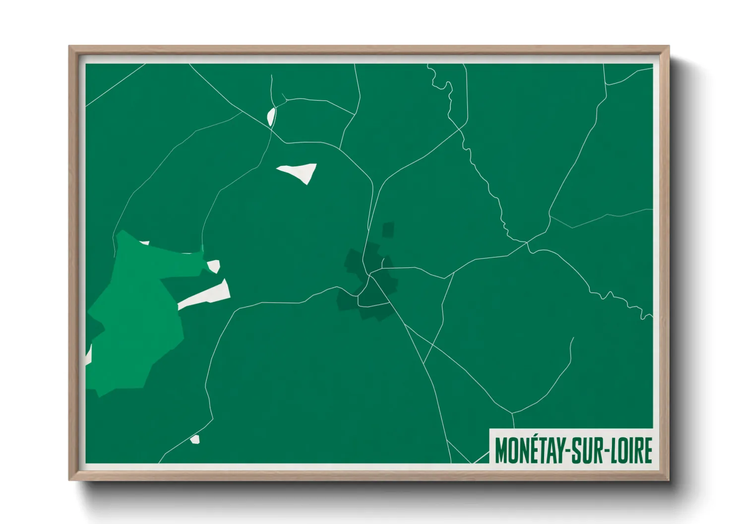 Une affiche de carte sur Monétay-sur-Loire