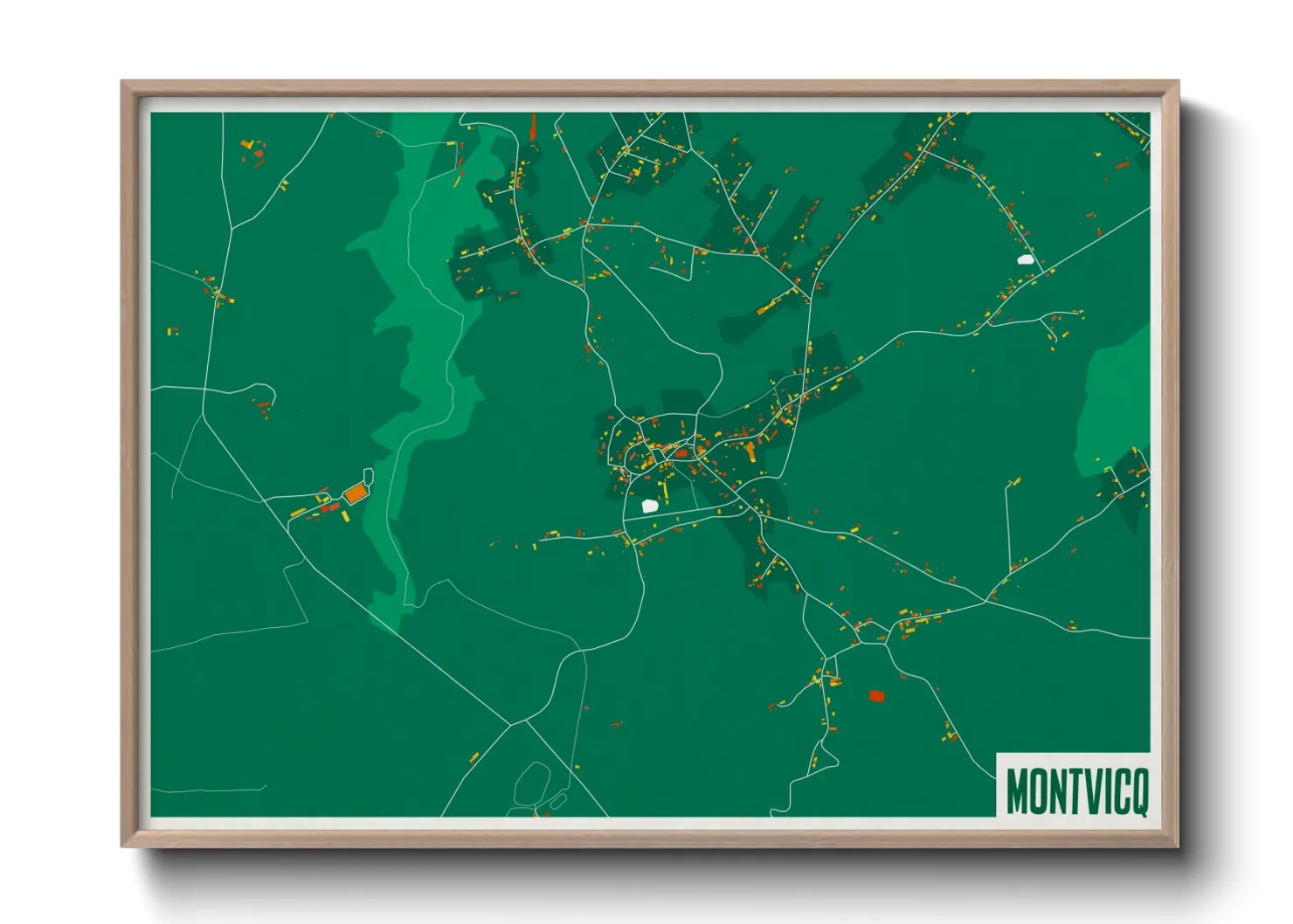 Une affiche de carte sur Montvicq
