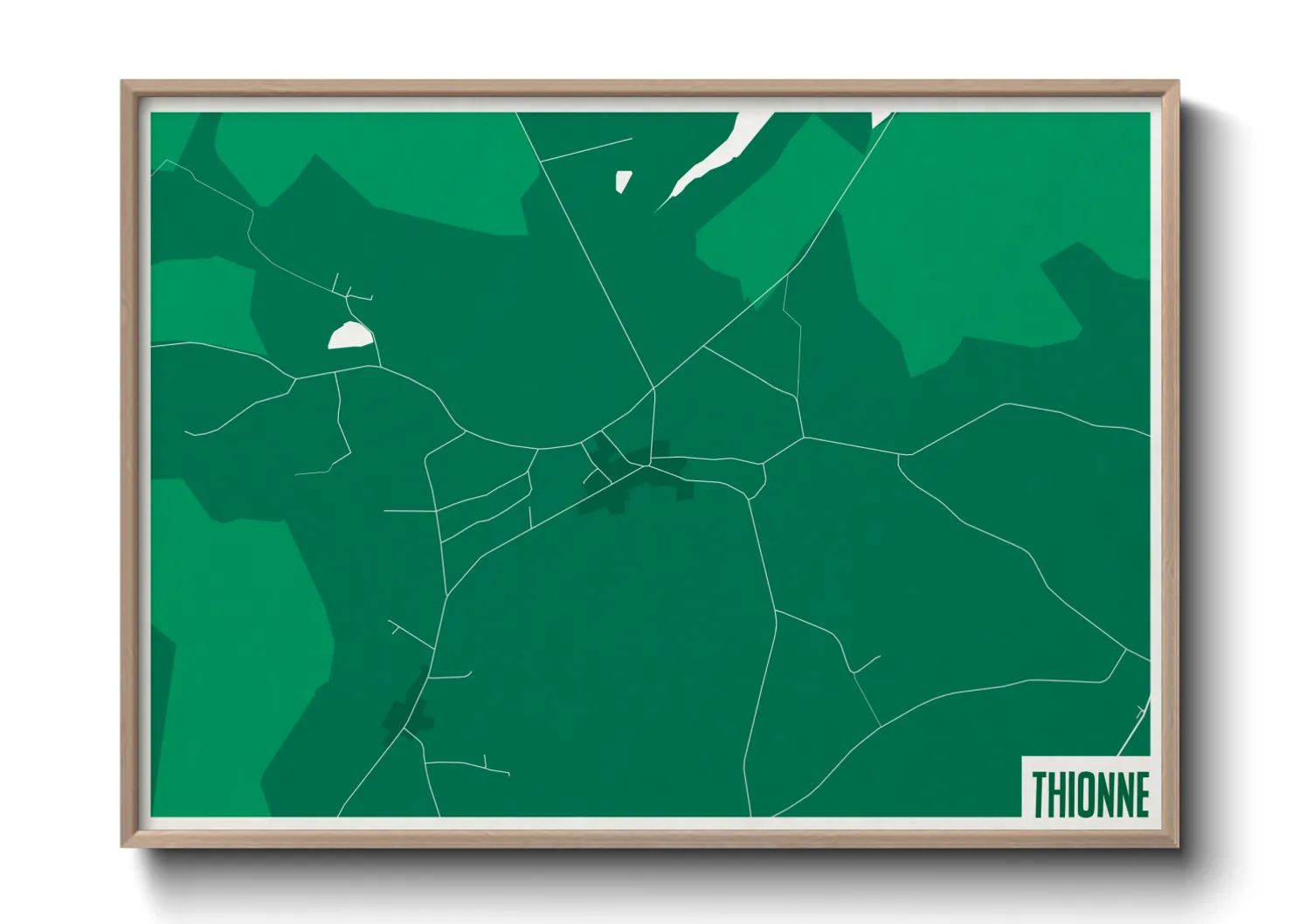 Une affiche de carte sur Thionne