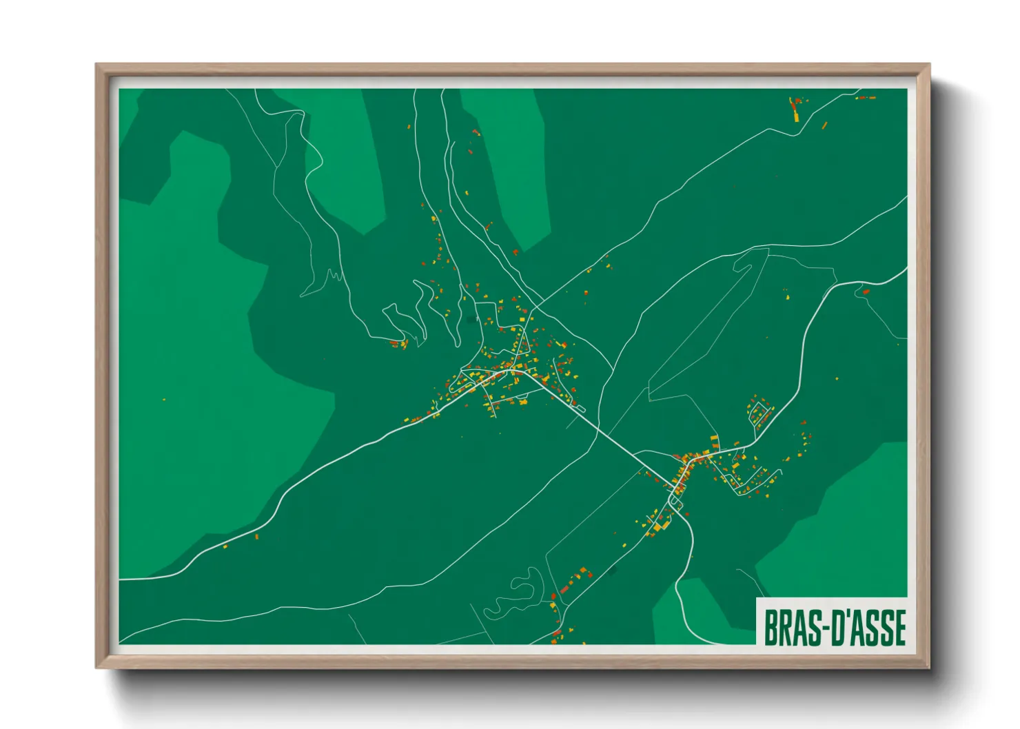 Une affiche de carte sur Bras-d'Asse