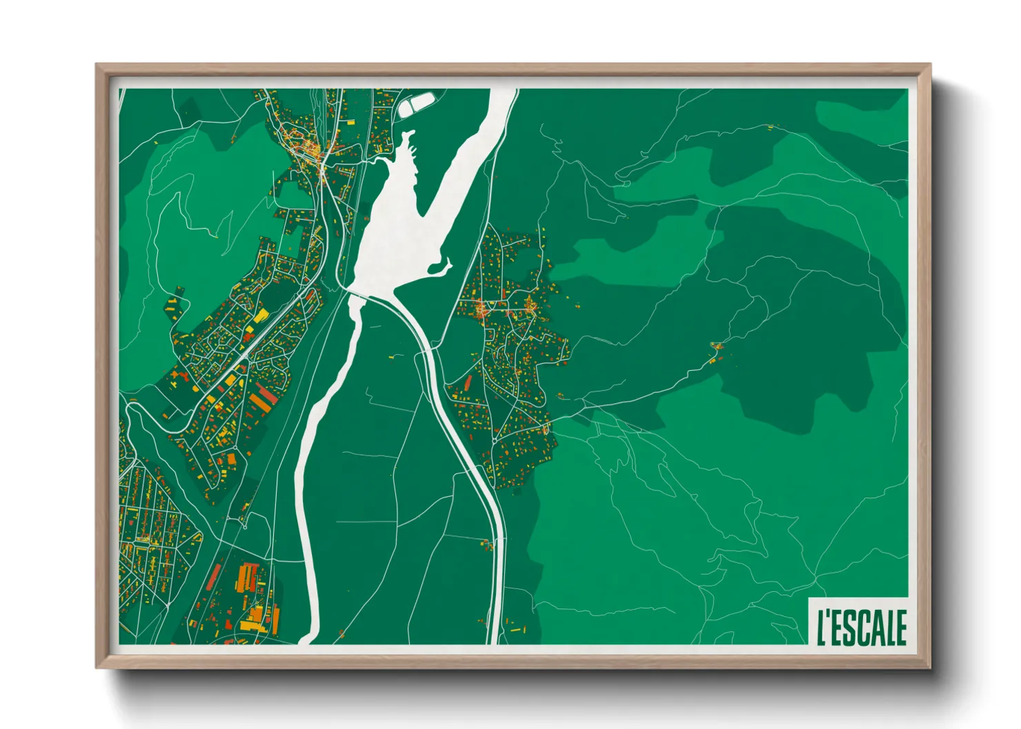 Une affiche de carte sur L'Escale