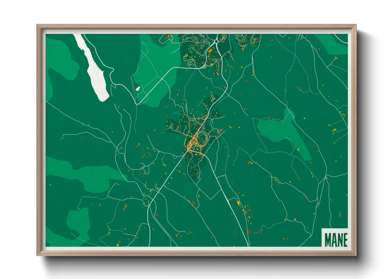 Une affiche de carte sur Mane