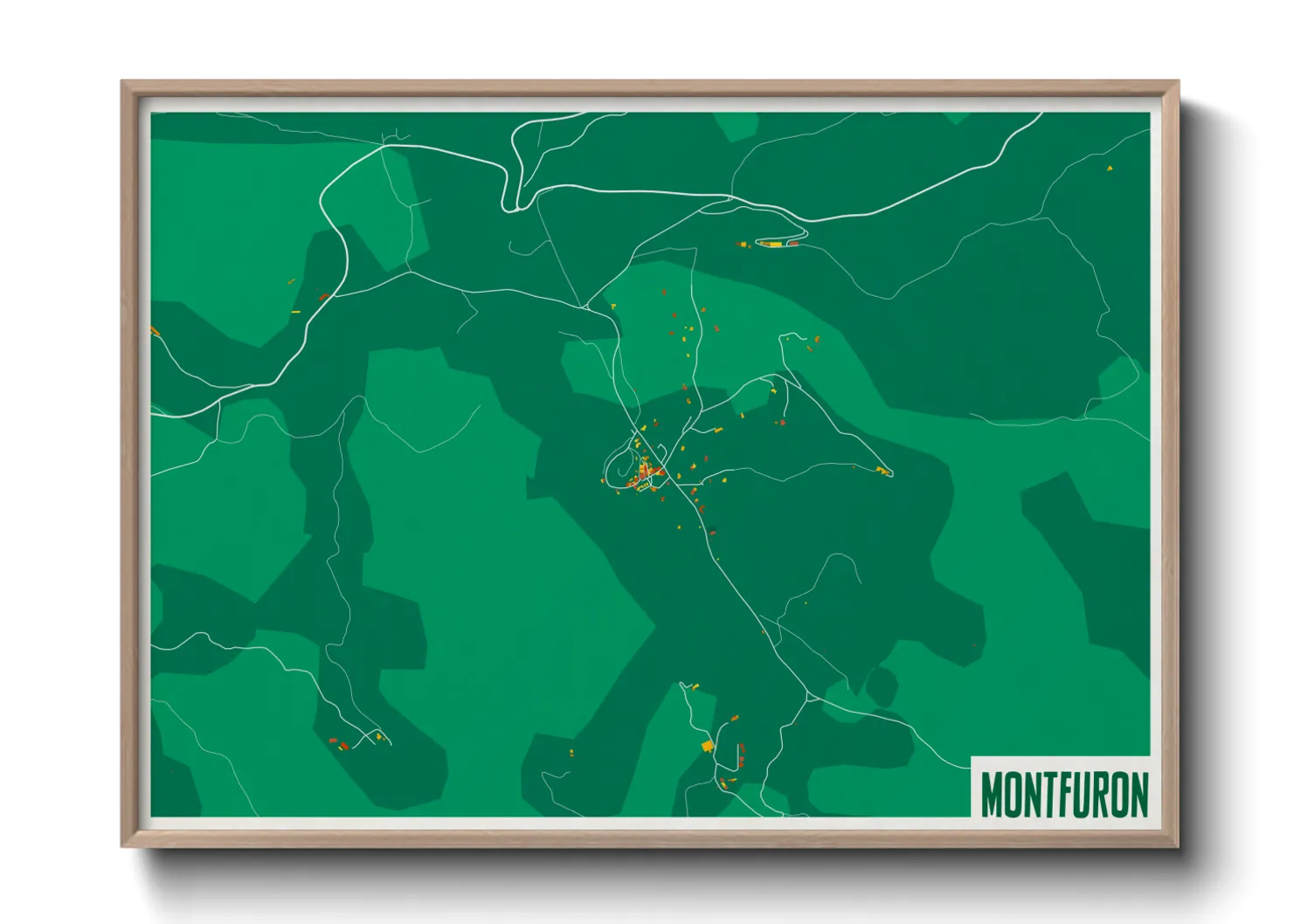 Une affiche de carte sur Montfuron