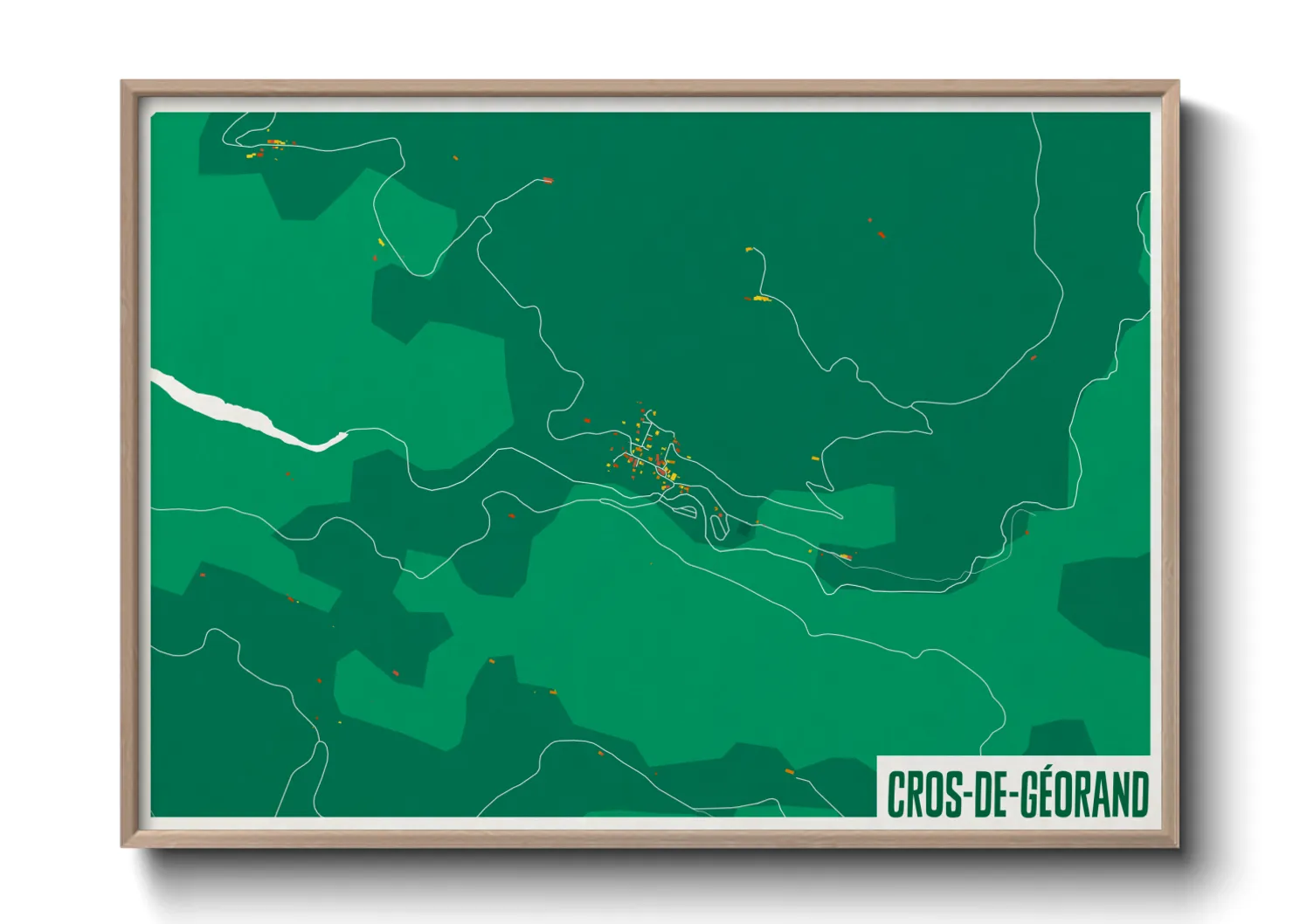 Une affiche de carte sur Cros-de-Géorand
