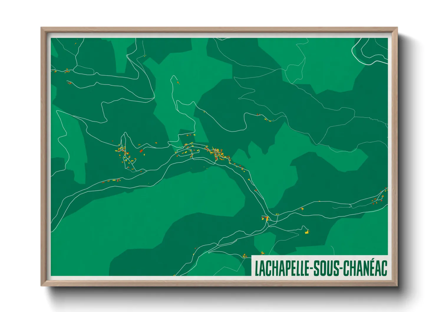 Une affiche de carte sur Lachapelle-sous-Chanéac