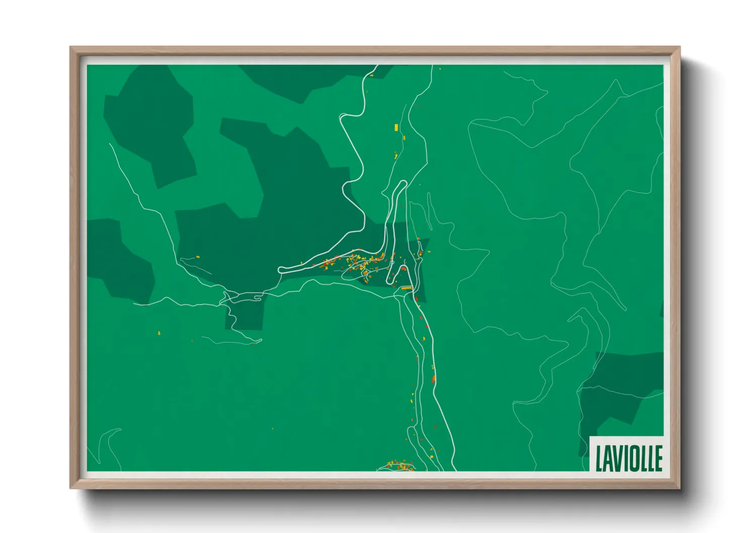 Une affiche de carte sur Laviolle