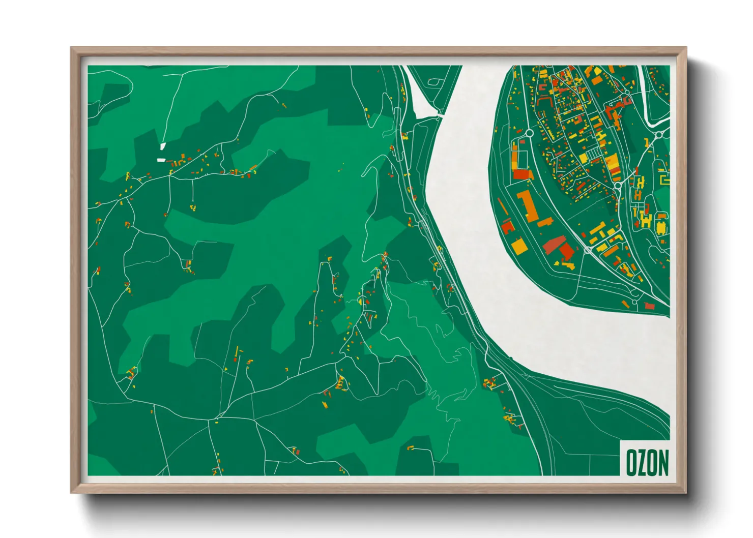 Une affiche de carte sur Ozon