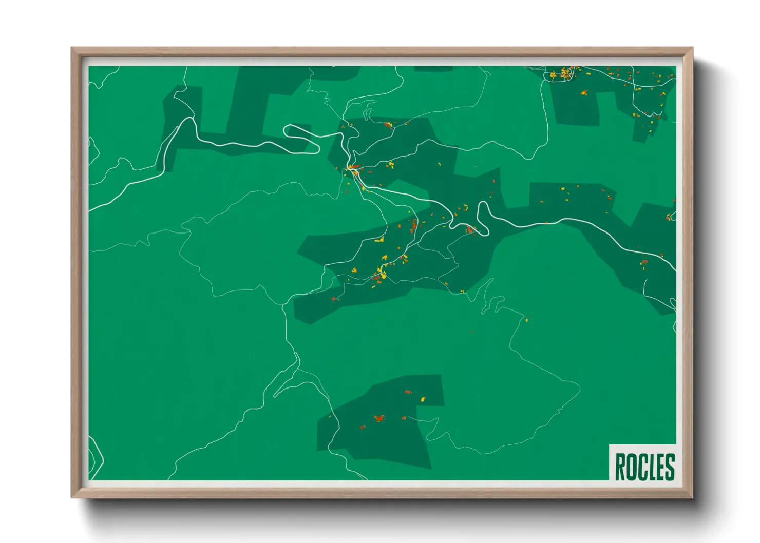 Une affiche de carte sur Rocles