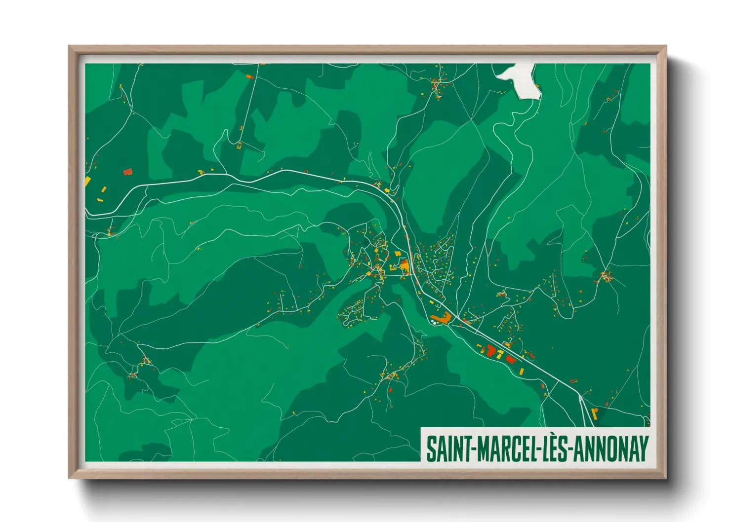 Une affiche de carte sur Saint-Marcel-lès-Annonay