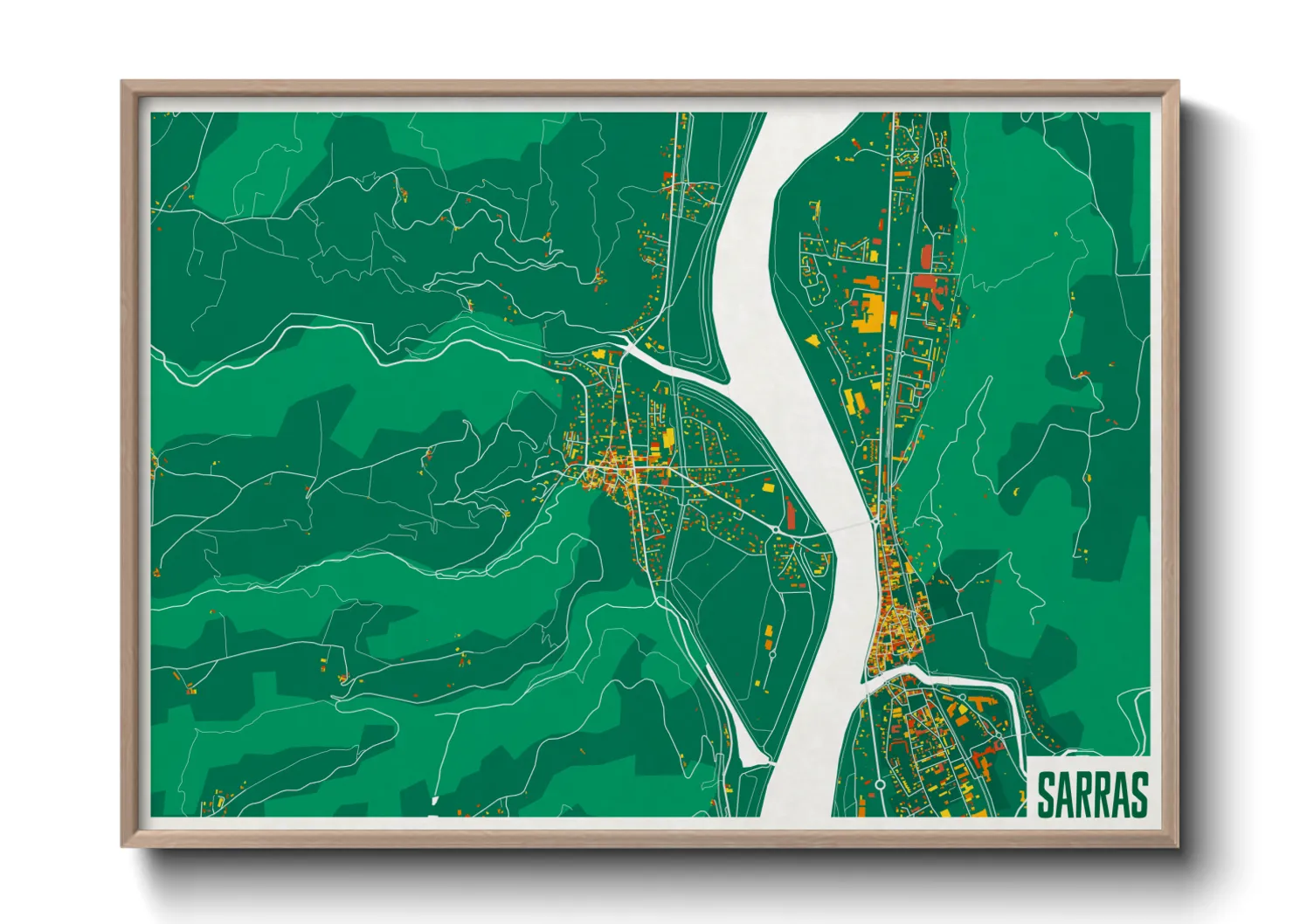 Une affiche de carte sur Sarras