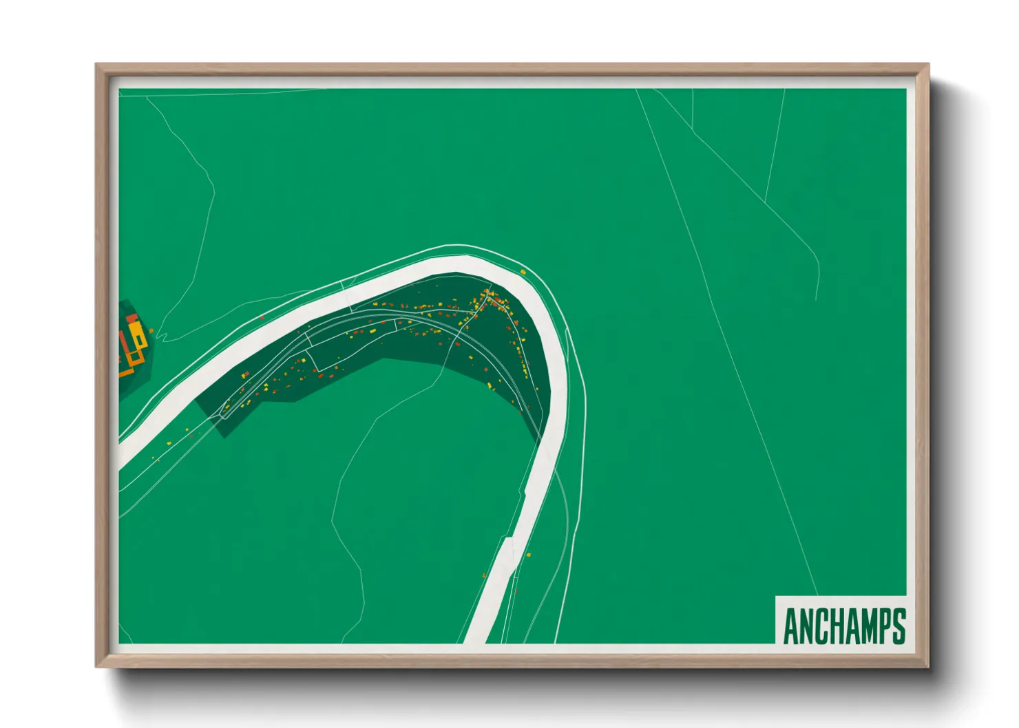 Une affiche de carte sur Anchamps