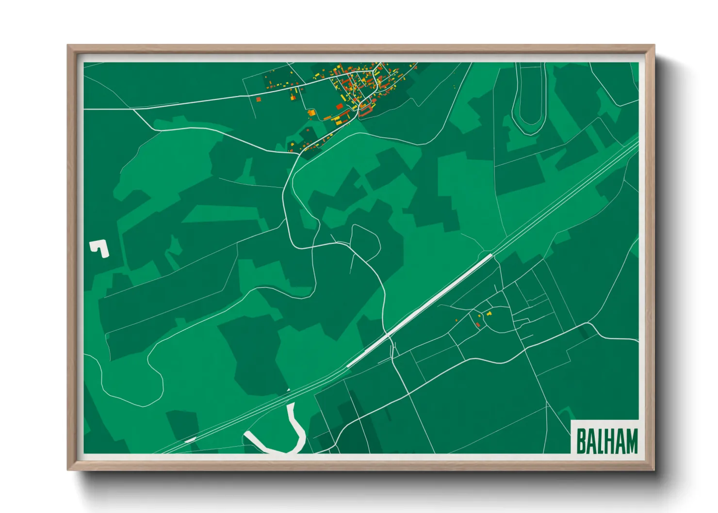 Une affiche de carte sur Balham