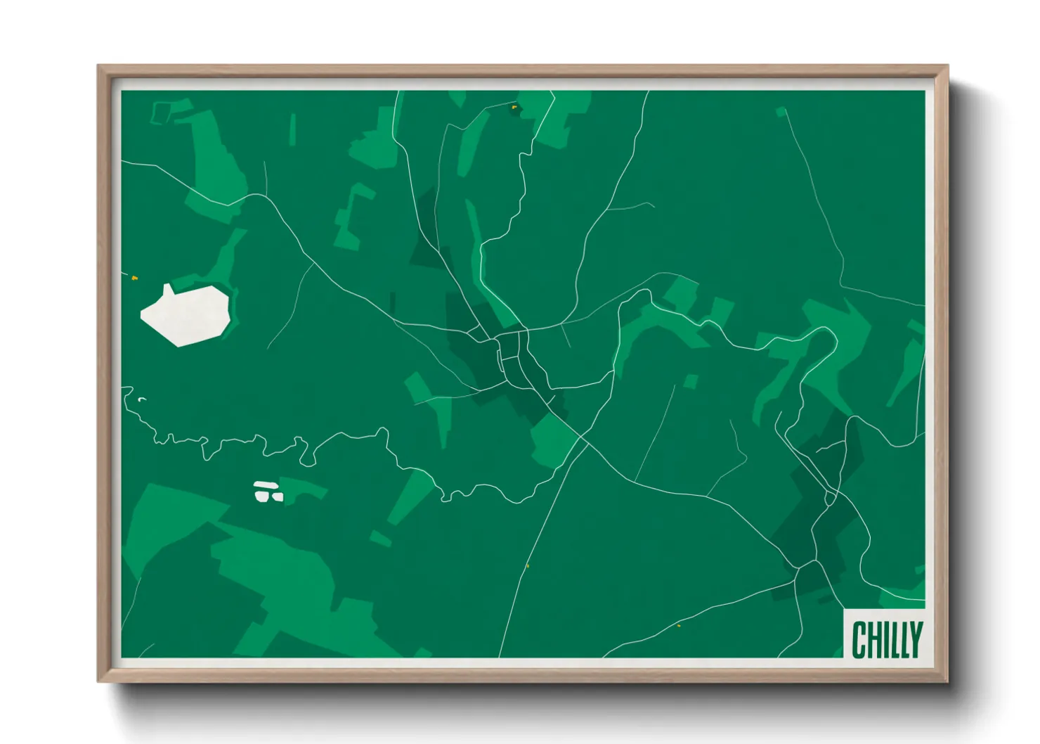 Une affiche de carte sur Chilly