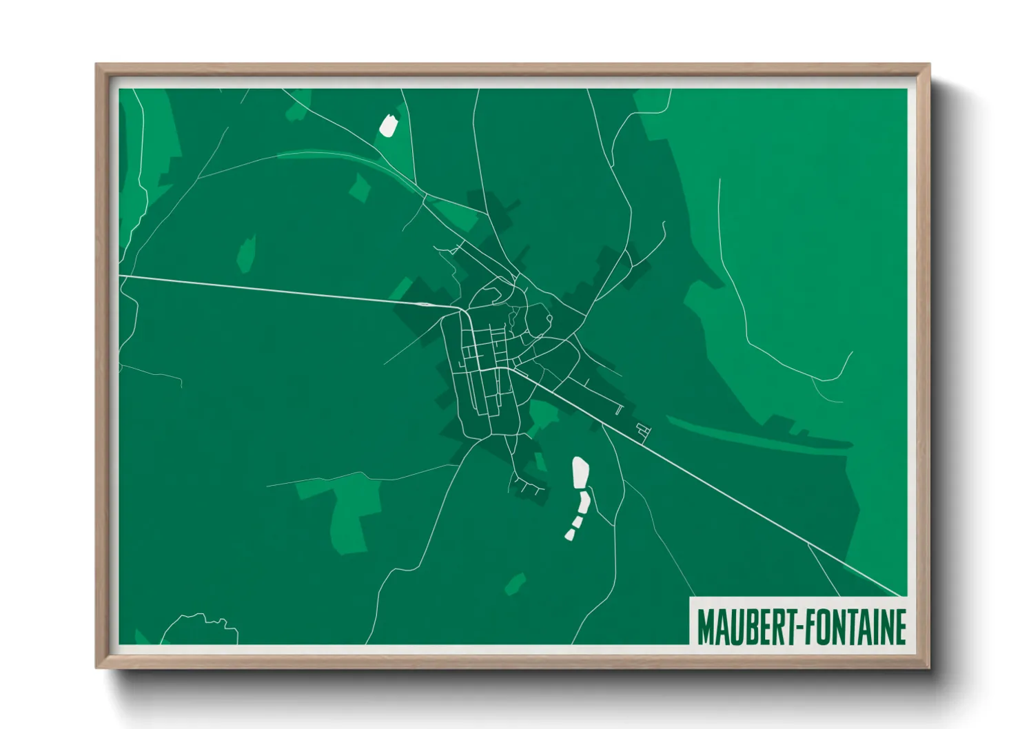 Une affiche de carte sur Maubert-Fontaine