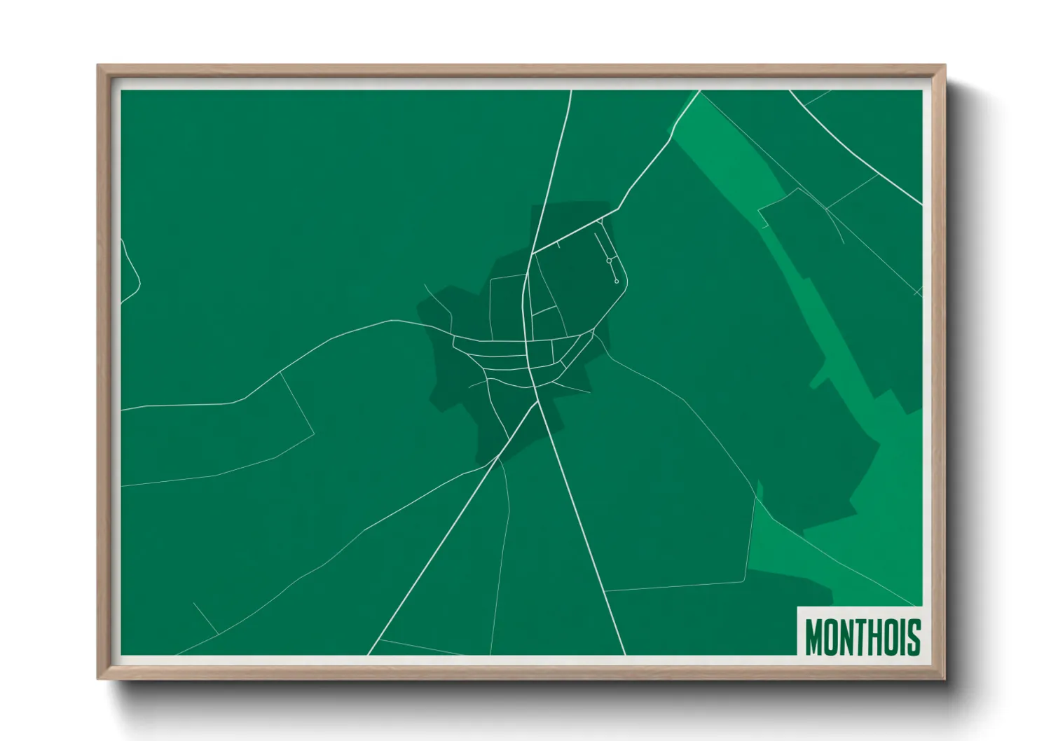 Une affiche de carte sur Monthois