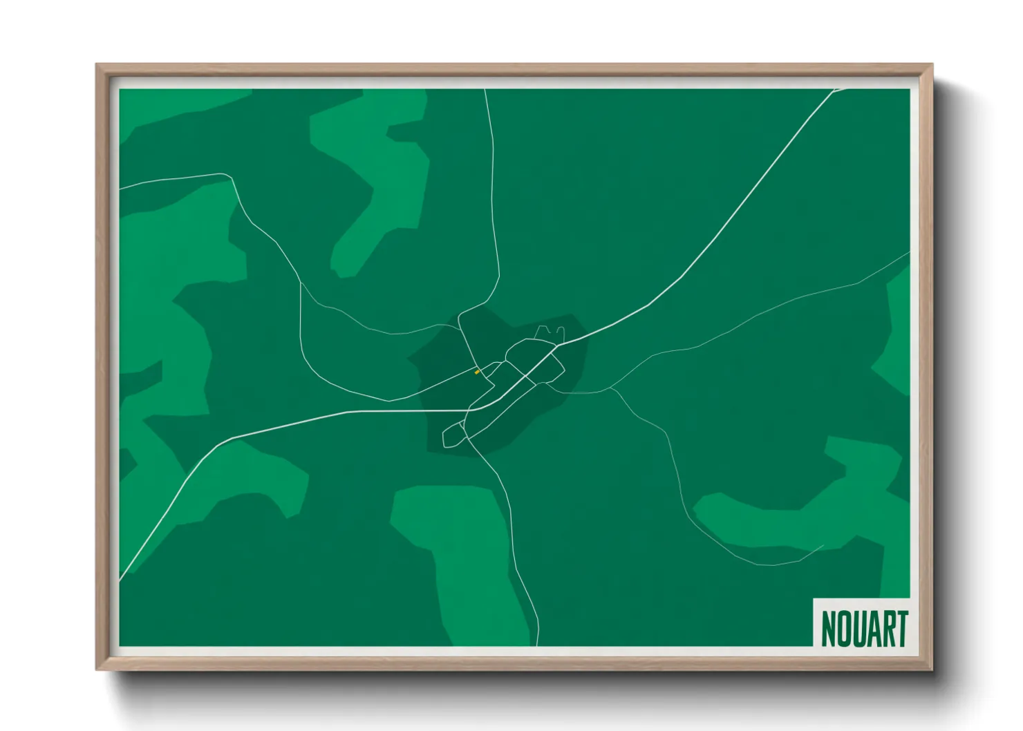Une affiche de carte sur Nouart