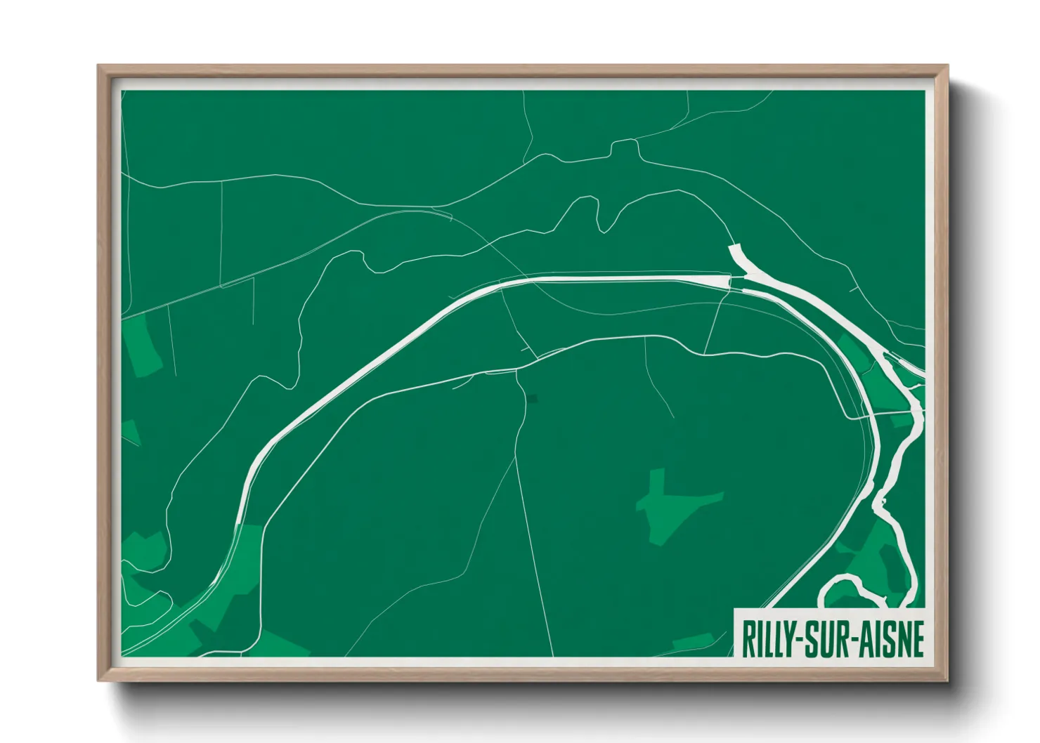 Une affiche de carte sur Rilly-sur-Aisne