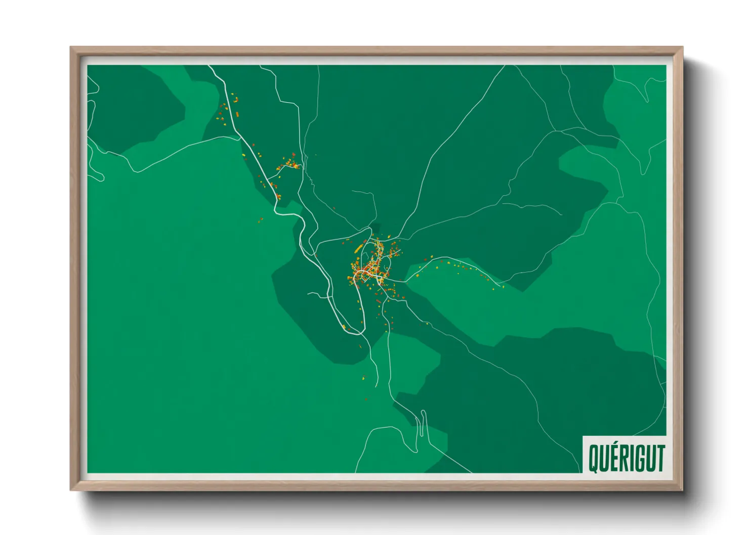 Une affiche de carte sur Quérigut