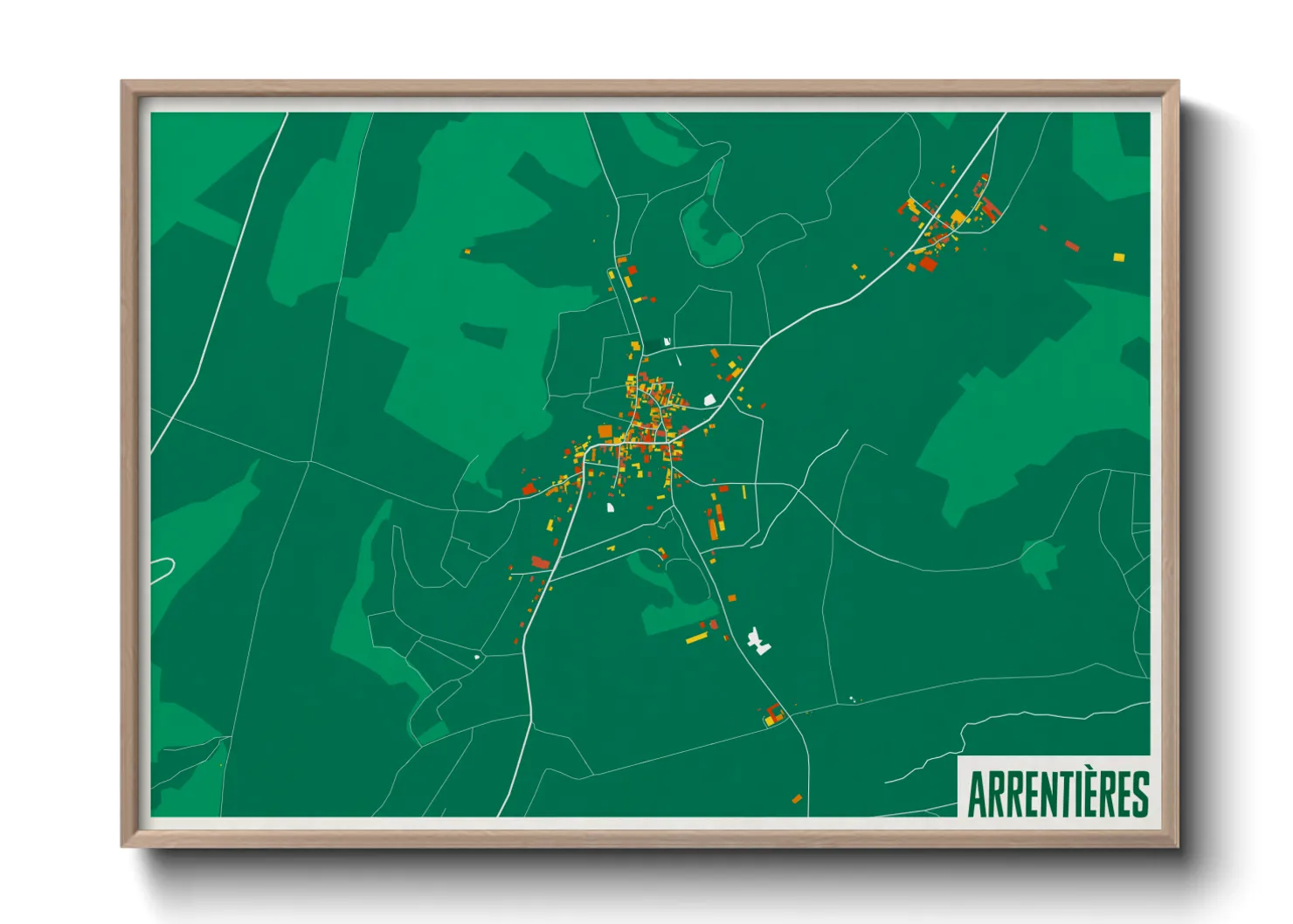 Une affiche de carte sur Arrentières
