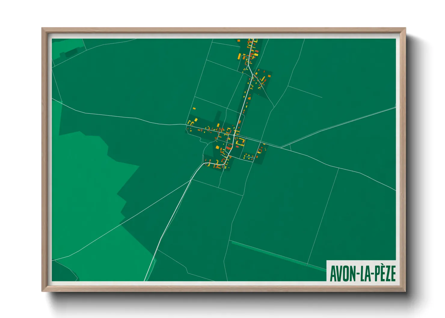 Une affiche de carte sur Avon-la-Pèze