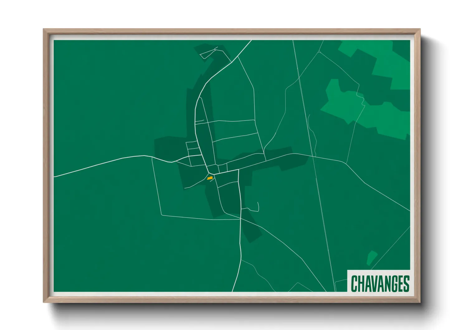 Une affiche de carte sur Chavanges