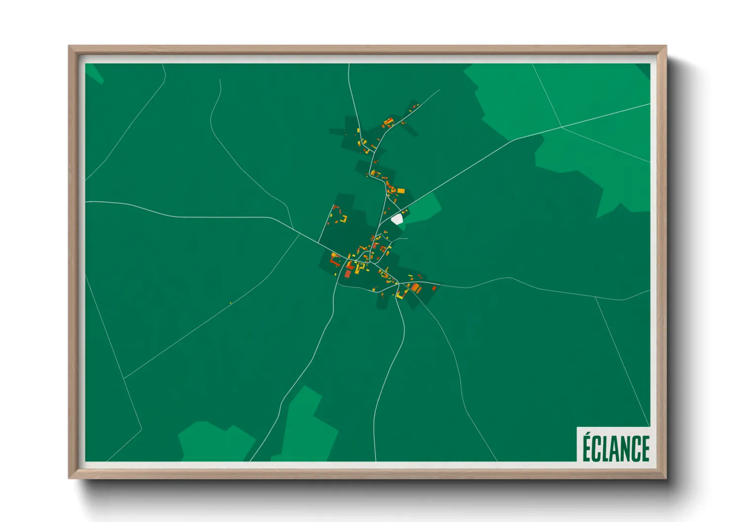 Une affiche de carte sur Éclance