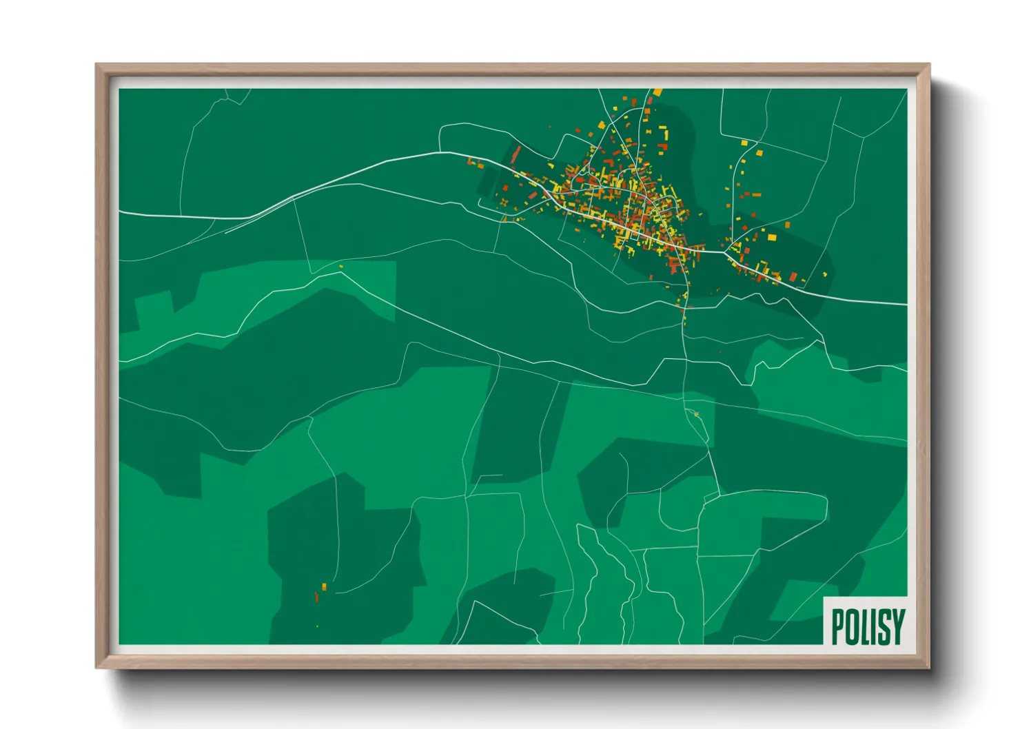 Une affiche de carte sur Polisy