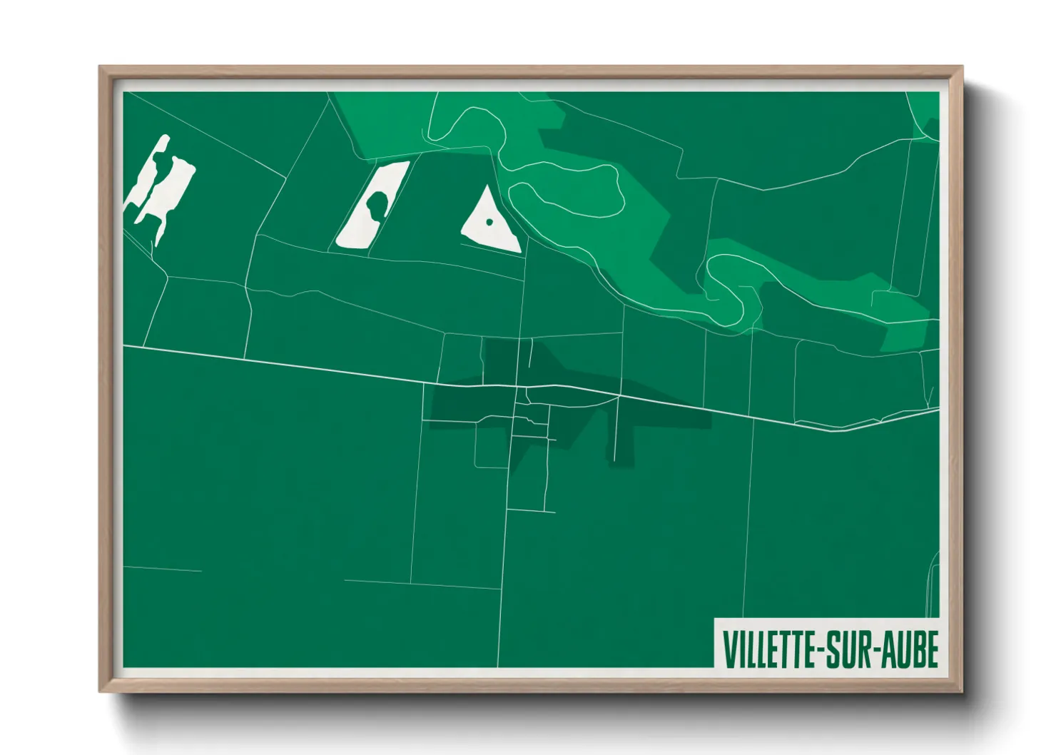 Une affiche de carte sur Villette-sur-Aube