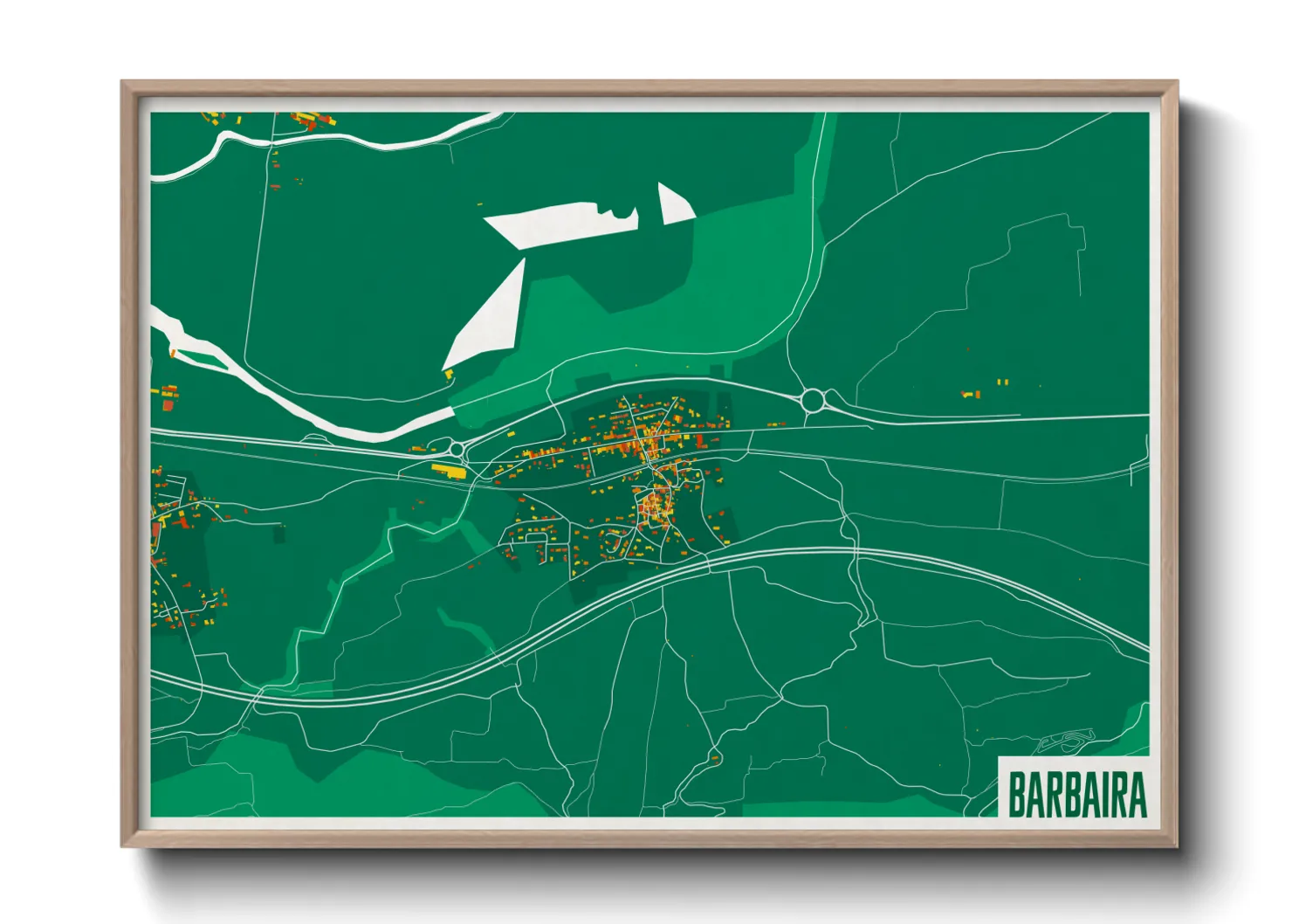 Une affiche de carte sur Barbaira