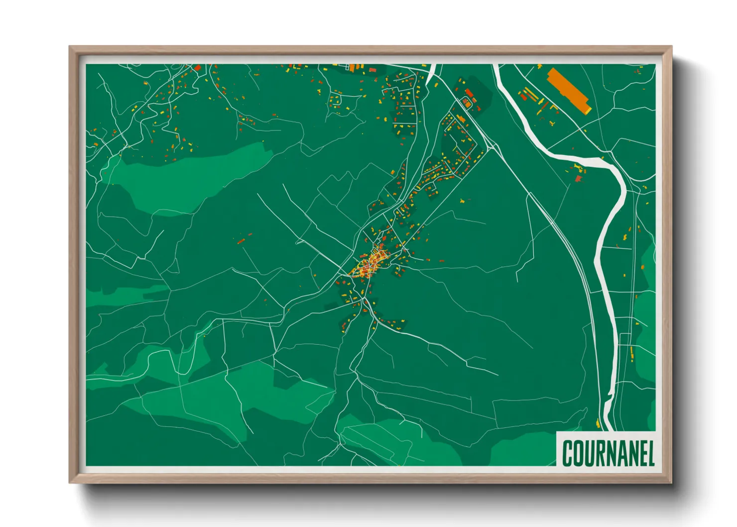 Une affiche de carte sur Cournanel