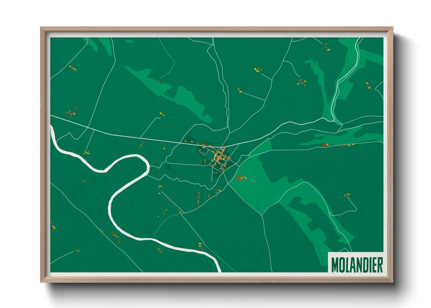Une affiche de carte sur Molandier