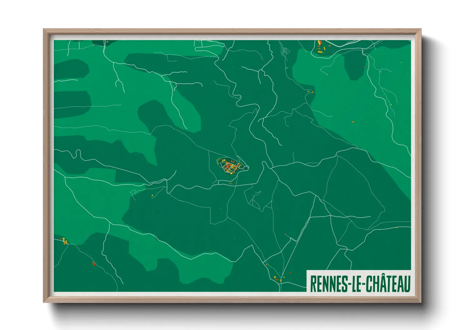 Une affiche de carte sur Rennes-le-Château