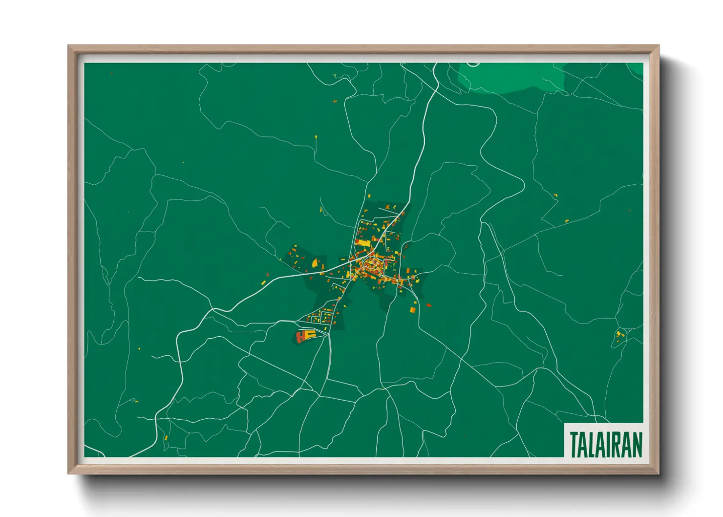 Une affiche de carte sur Talairan