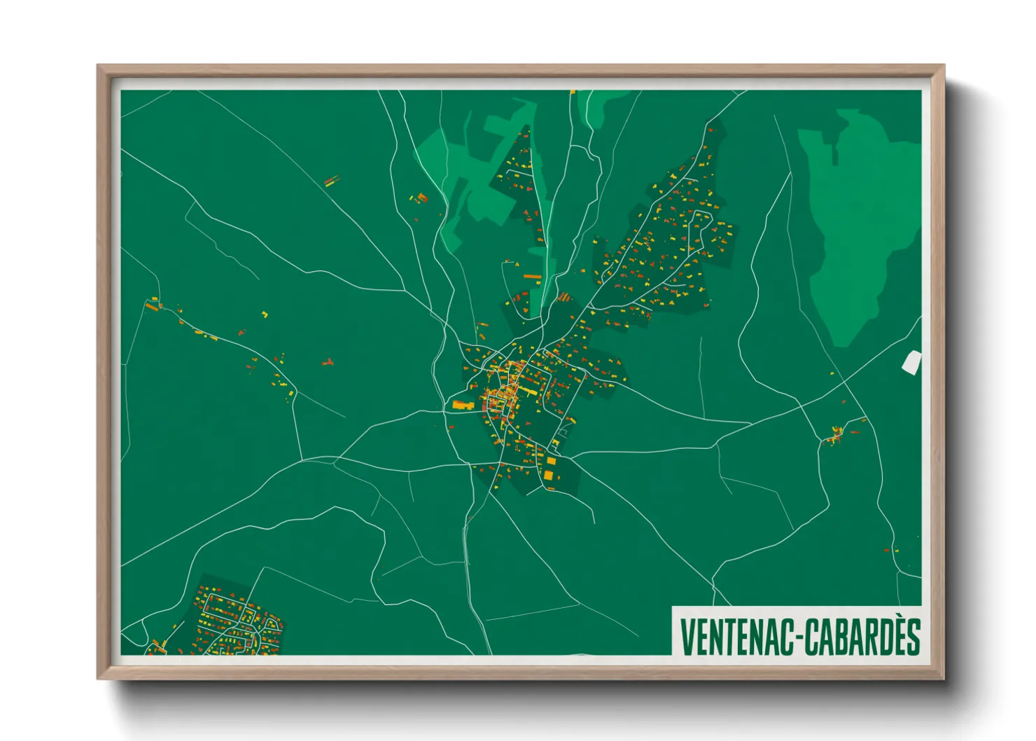 Une affiche de carte sur Ventenac-Cabardès