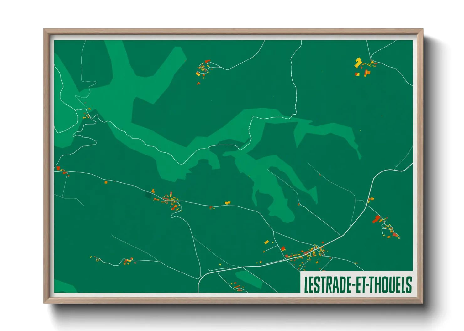 Une affiche de carte sur Lestrade-et-Thouels