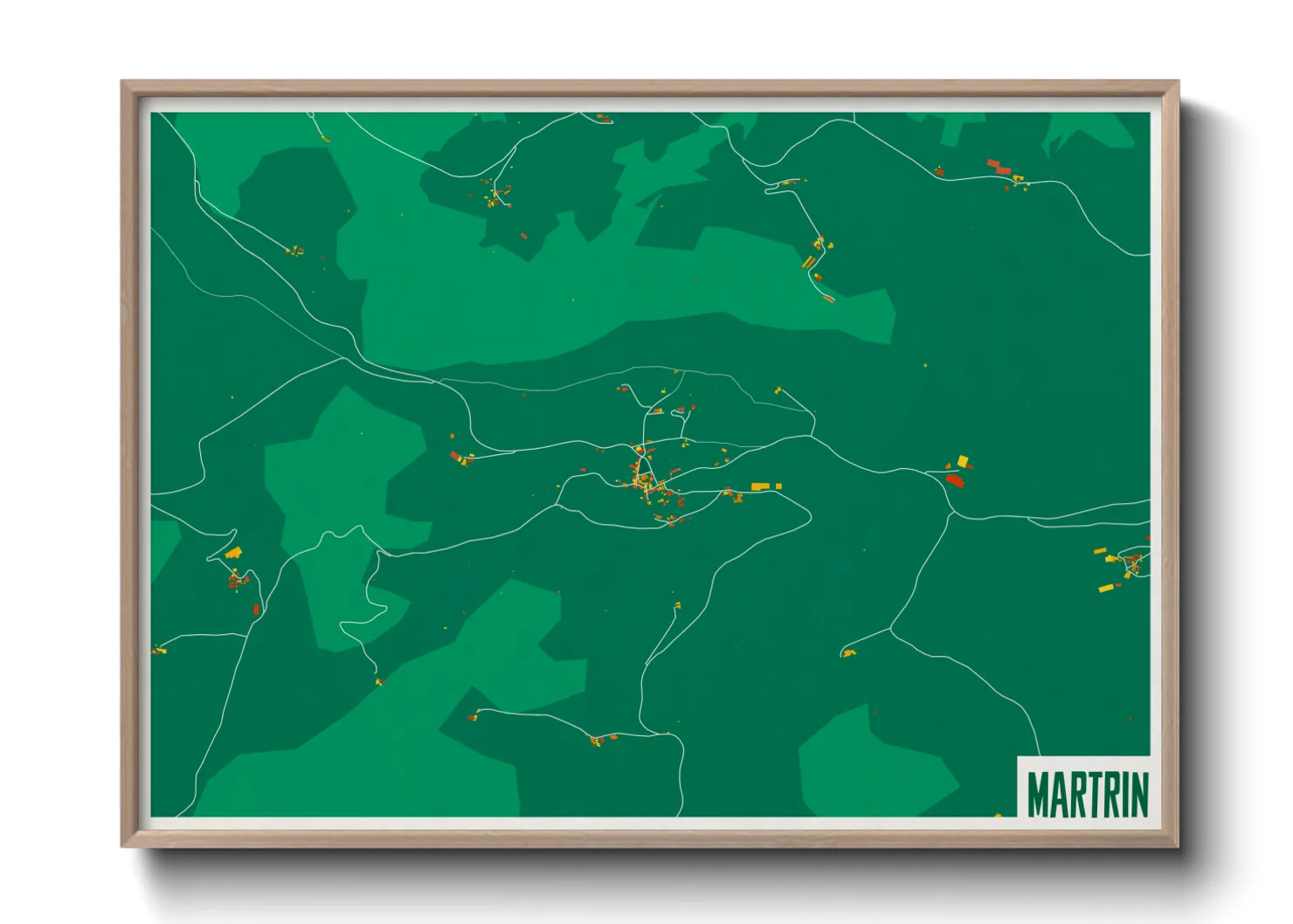 Une affiche de carte sur Martrin