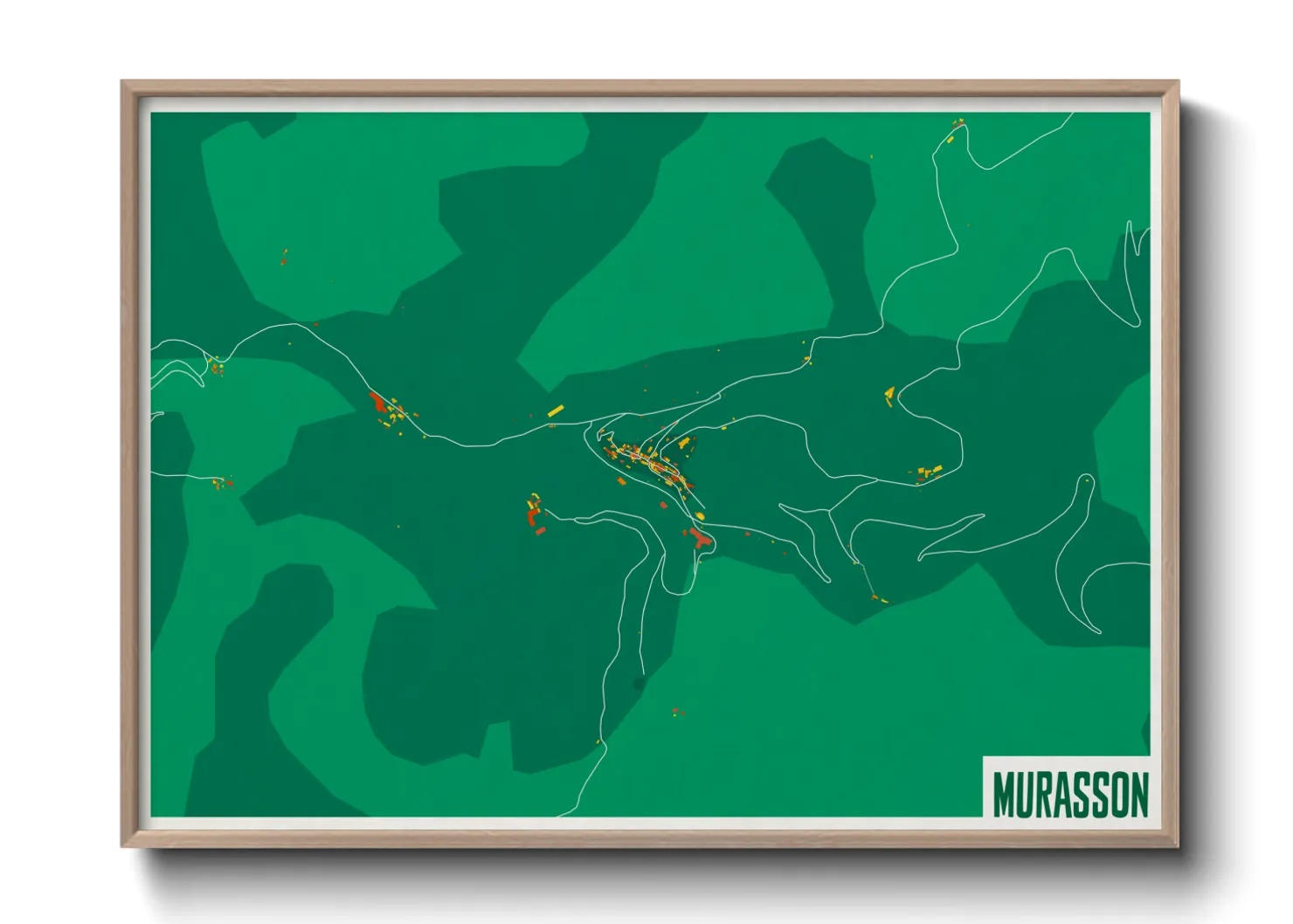 Une affiche de carte sur Murasson