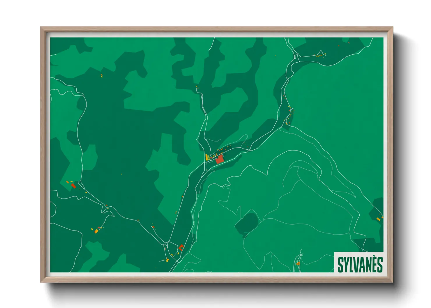 Une affiche de carte sur Sylvanès