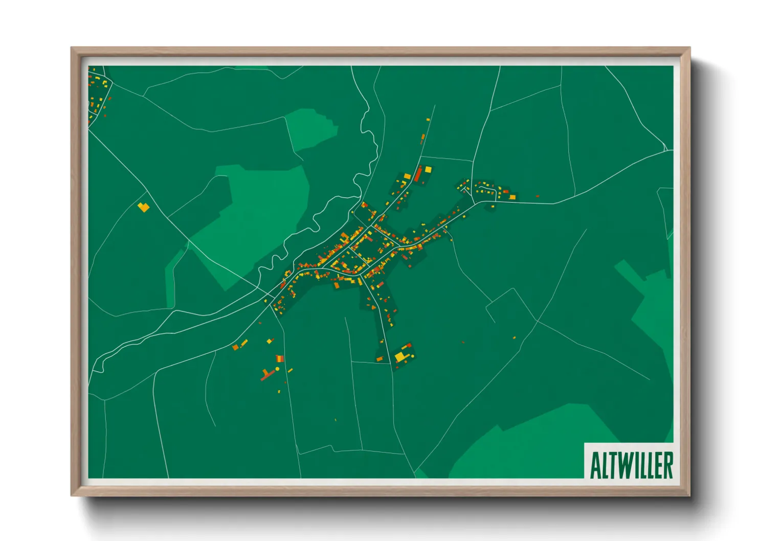 Une affiche de carte sur Altwiller