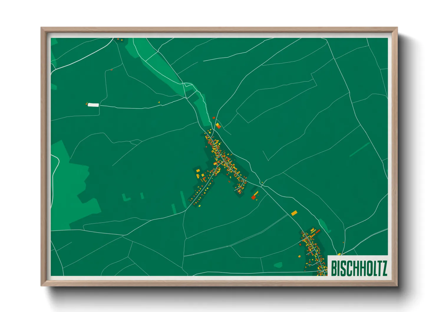Une affiche de carte sur Bischholtz